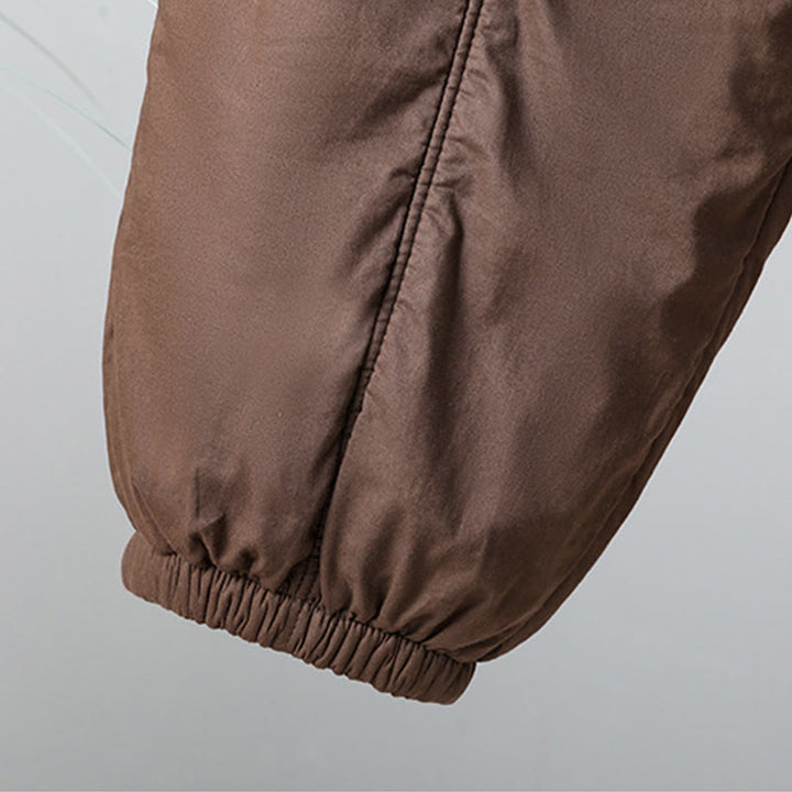 Pantalon harem court en coton thermique Buddha Stones Winter, taille élastique, longueur 7-8, avec poches - image 7