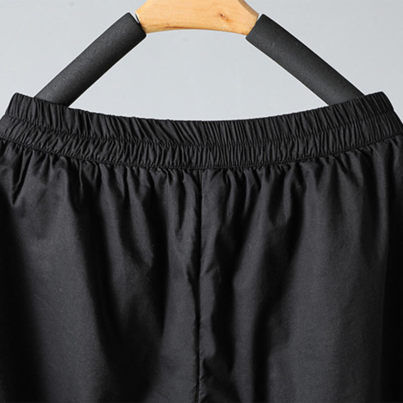 Pantalon harem court en coton thermique Buddha Stones Winter, taille élastique, longueur 7-8, avec poches - image 20