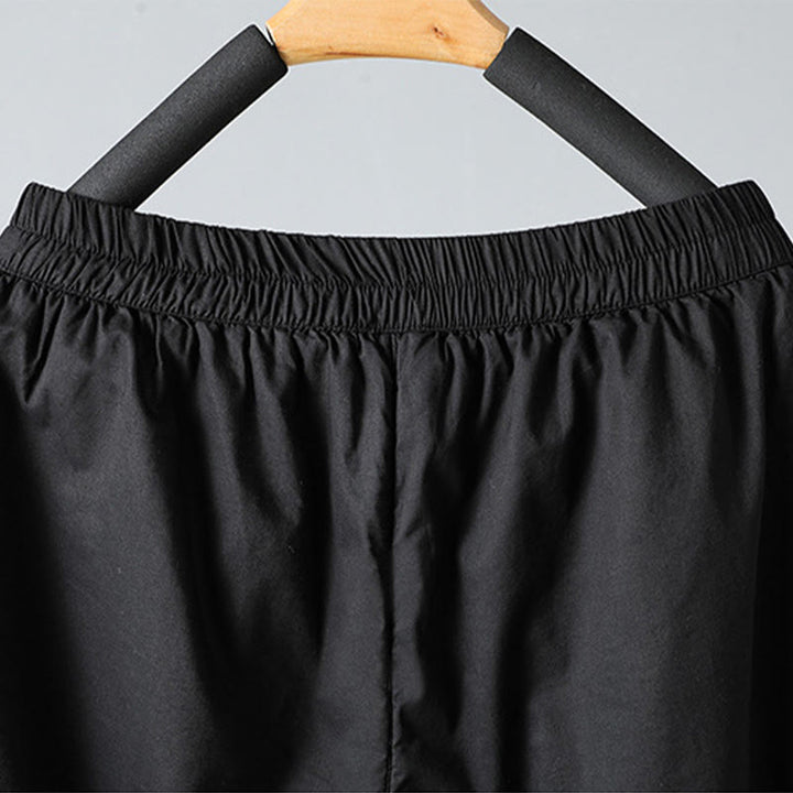 Pantalon harem court en coton thermique Buddha Stones Winter, taille élastique, longueur 7-8, avec poches - image 20