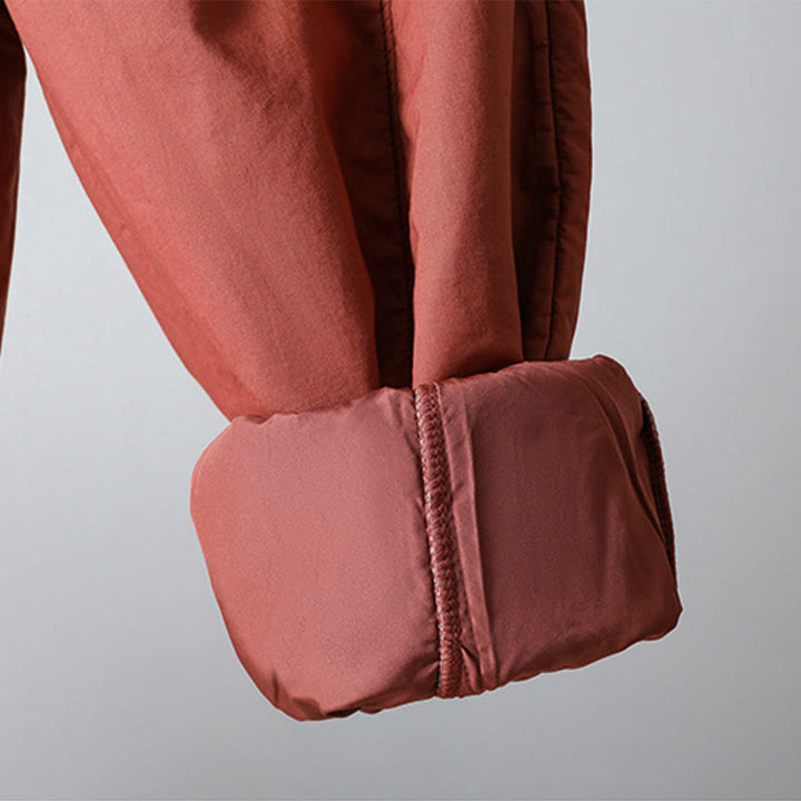 Pantalon harem court en coton thermique Buddha Stones Winter, taille élastique, longueur 7-8, avec poches - image 15