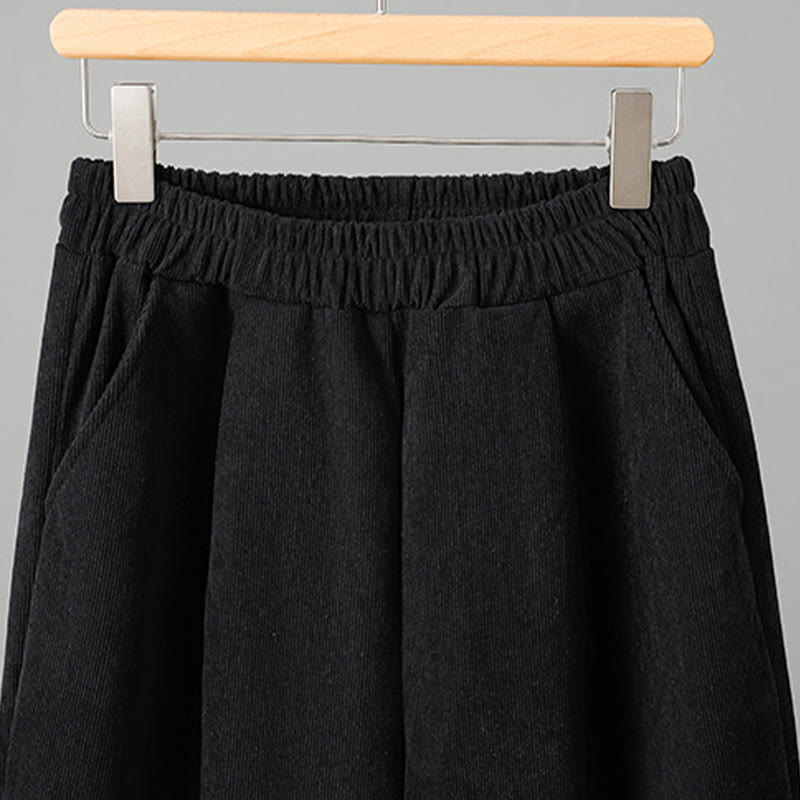 Pantalon en velours côtelé à carreaux et à carreaux, longueur cheville, taille élastique, pour femme, motif Buddha Stones - image 11