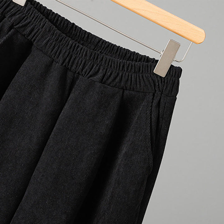 Pantalon en velours côtelé à carreaux et à carreaux, longueur cheville, taille élastique, pour femme, motif Buddha Stones - image 13