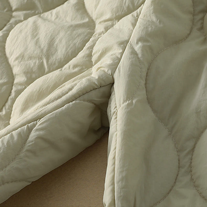 Pantalon thermique en coton à carreaux, imprimé patchwork, avec poches, Buddha Stones Winter Curved Lines et taille élastique à cordon de serrage. - image 11