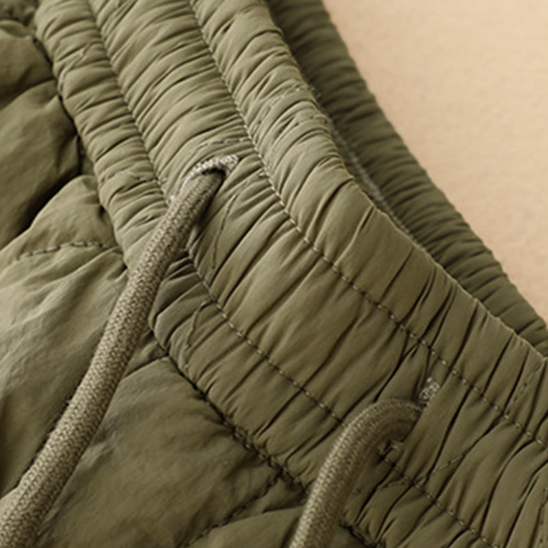 Pantalon thermique en coton pour femme, motif Buddha Stones, lignes courbes, taille élastique avec cordon de serrage et poches - image 4