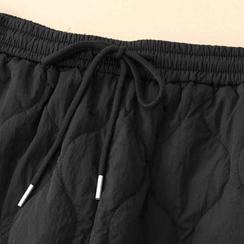 Pantalon thermique en coton pour femme, motif Buddha Stones, lignes courbes, taille élastique avec cordon de serrage et poches - image 12