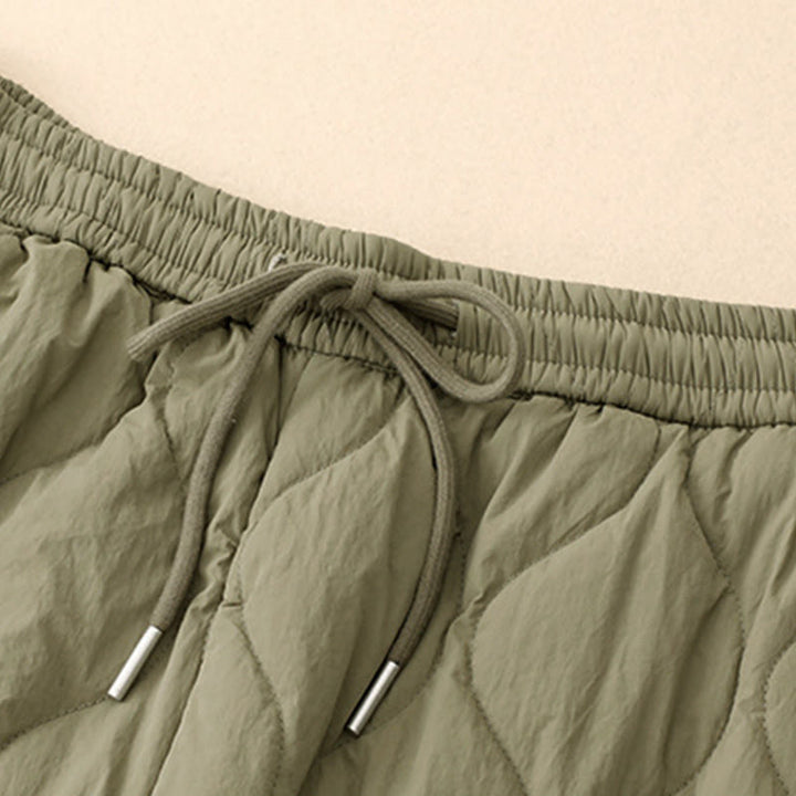 Pantalon thermique en coton pour femme, motif Buddha Stones, lignes courbes, taille élastique avec cordon de serrage et poches - image 3