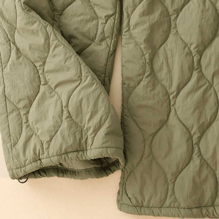 Pantalon thermique en coton pour femme, motif Buddha Stones, lignes courbes, taille élastique avec cordon de serrage et poches - image 7