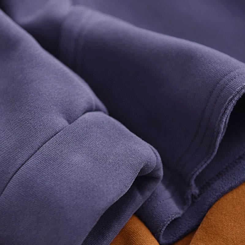 Sweat à capuche femme en coton doublé polaire, manches longues, avec poches, couleur unie, motif Buddha Stones Winter - image 12