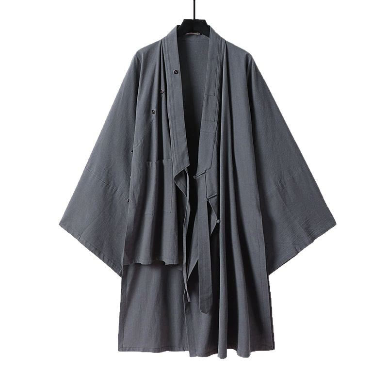 Ensemble de 2 Buddha Stones pour la cérémonie de Tai Chi de Wudang, robe longue kimono taoïste sans manches à manches longues pour homme. - image 12