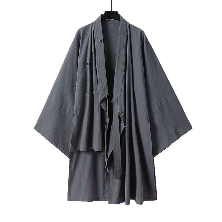 Ensemble de 2 Buddha Stones pour la cérémonie de Tai Chi de Wudang, robe longue kimono taoïste sans manches à manches longues pour homme. - image 12