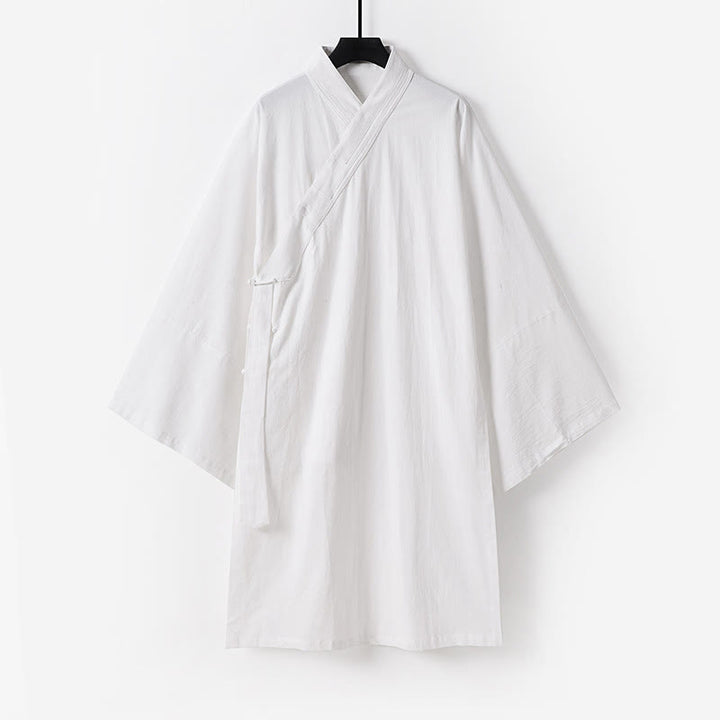 Ensemble de 2 Buddha Stones pour la cérémonie de Tai Chi de Wudang, robe longue kimono taoïste sans manches à manches longues pour homme. - image 2