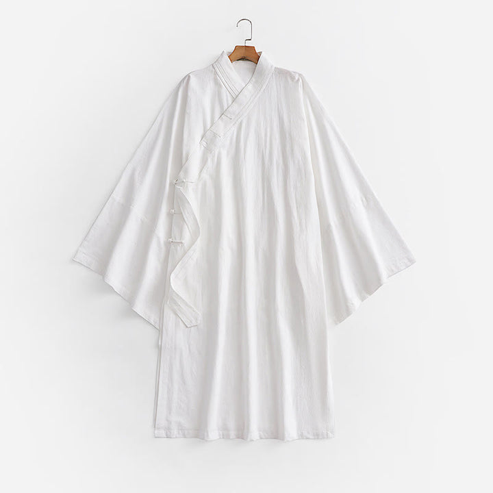 Ensemble de 2 Buddha Stones pour la cérémonie de Tai Chi de Wudang, robe longue kimono taoïste sans manches à manches longues pour homme. - image 3