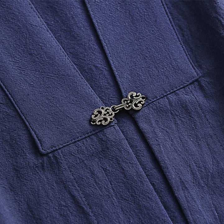 Ensemble de 2 Buddha Stones pour la cérémonie de Tai Chi de Wudang, robe longue kimono taoïste sans manches à manches longues pour homme. - image 9