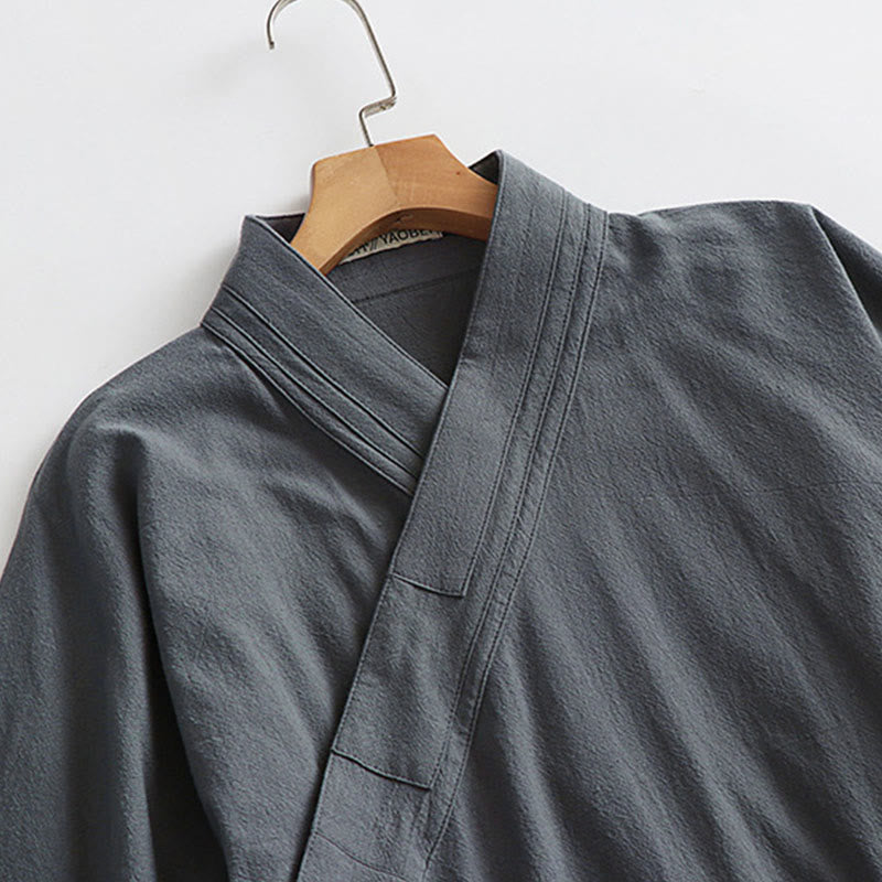 Robe longue taoïste à manches longues et larges pour homme, inspirée de la cérémonie traditionnelle de Tai Chi de Wudang, Buddha Stones - image 5