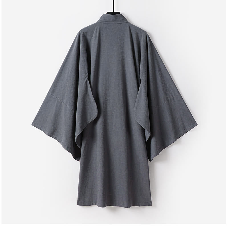 Robe longue taoïste pour homme, manches trois-quarts, inspirée des Buddha Stones de Wudang. - image 4