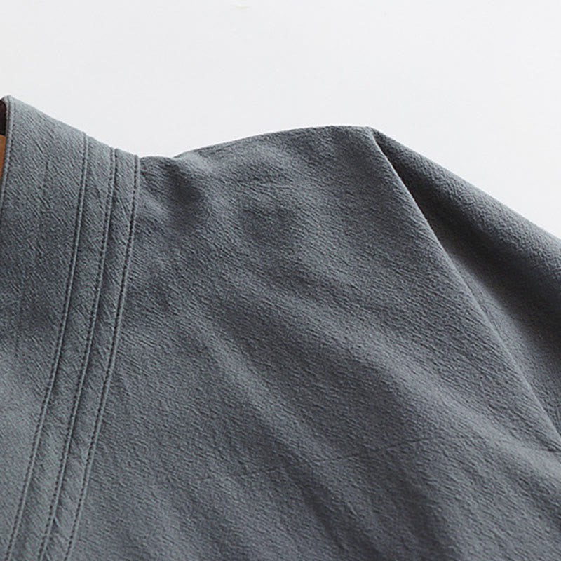 Robe longue taoïste pour homme, manches trois-quarts, inspirée des Buddha Stones de Wudang. - image 6