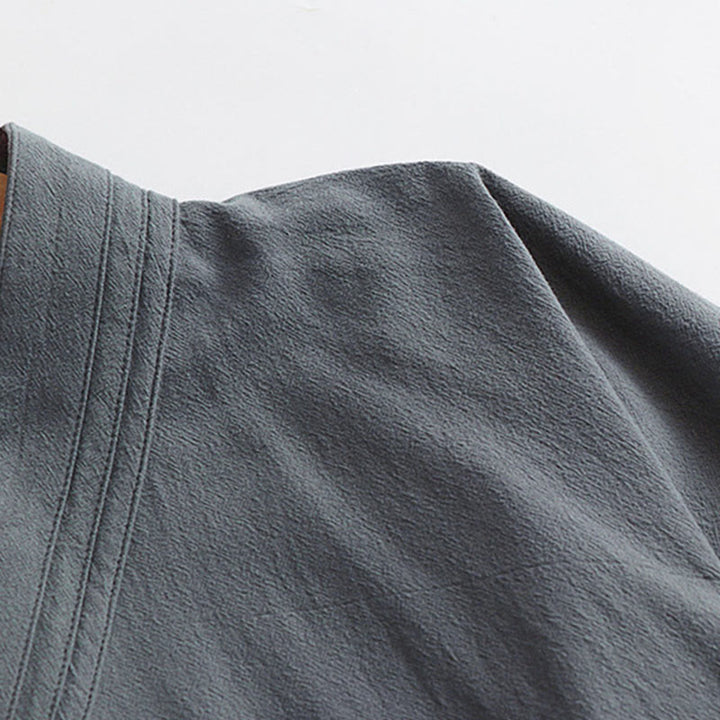 Robe longue taoïste pour homme, manches trois-quarts, inspirée des Buddha Stones de Wudang. - image 6