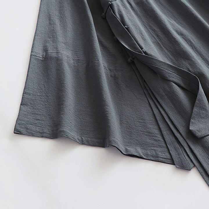 Robe longue taoïste pour homme, manches trois-quarts, inspirée des Buddha Stones de Wudang. - image 11