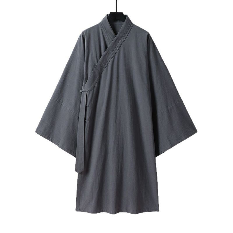 Ensemble de 2 pièces pour homme, style taoïste, manches longues, lacée, kimono sans manches, idéal pour la cérémonie de Qigong, Buddha Stones. - image 7
