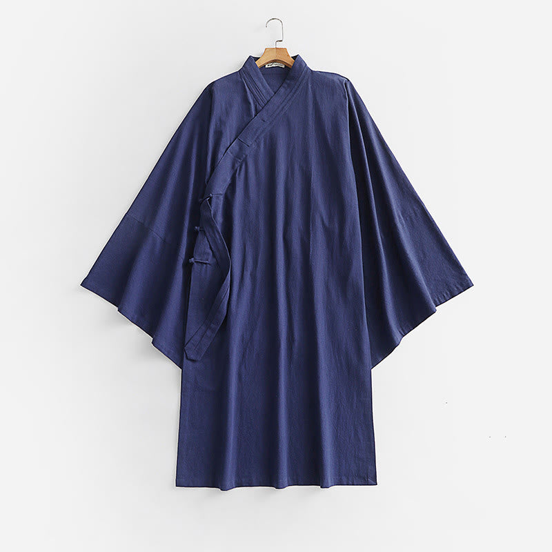 Ensemble de 2 pièces pour homme, style taoïste, manches longues, lacée, kimono sans manches, idéal pour la cérémonie de Qigong, Buddha Stones. - image 18