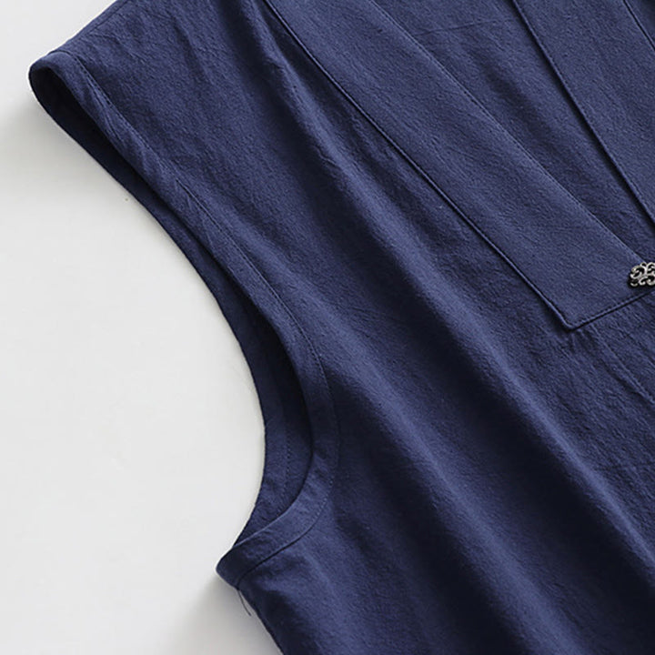 Ensemble de 2 pièces pour homme, style taoïste, manches longues, lacée, kimono sans manches, idéal pour la cérémonie de Qigong, Buddha Stones. - image 23