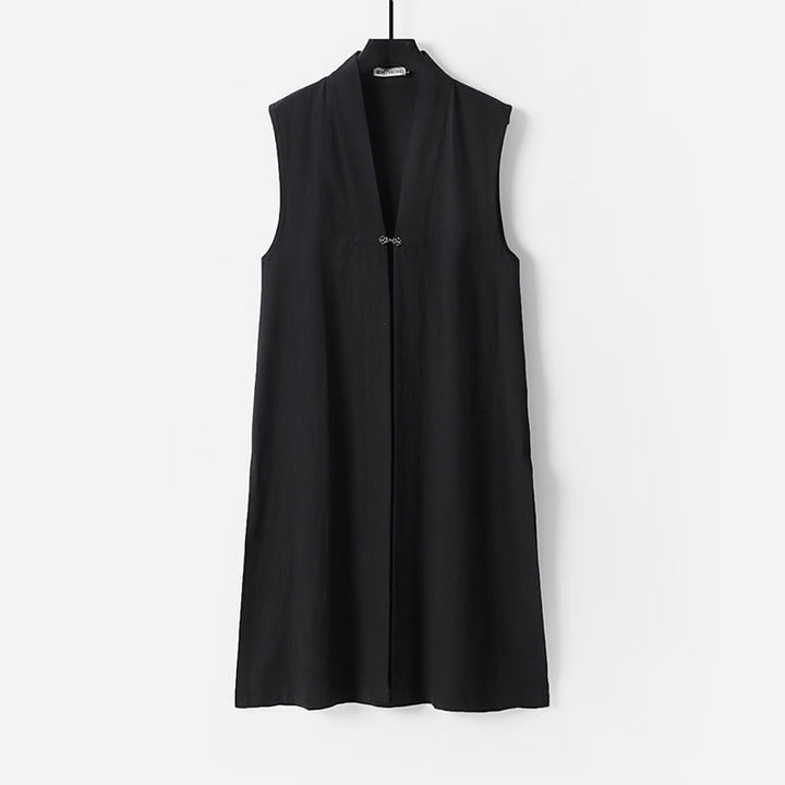 Ensemble de 2 pièces pour homme, style taoïste, manches longues, lacée, kimono sans manches, idéal pour la cérémonie de Qigong, Buddha Stones. - image 15