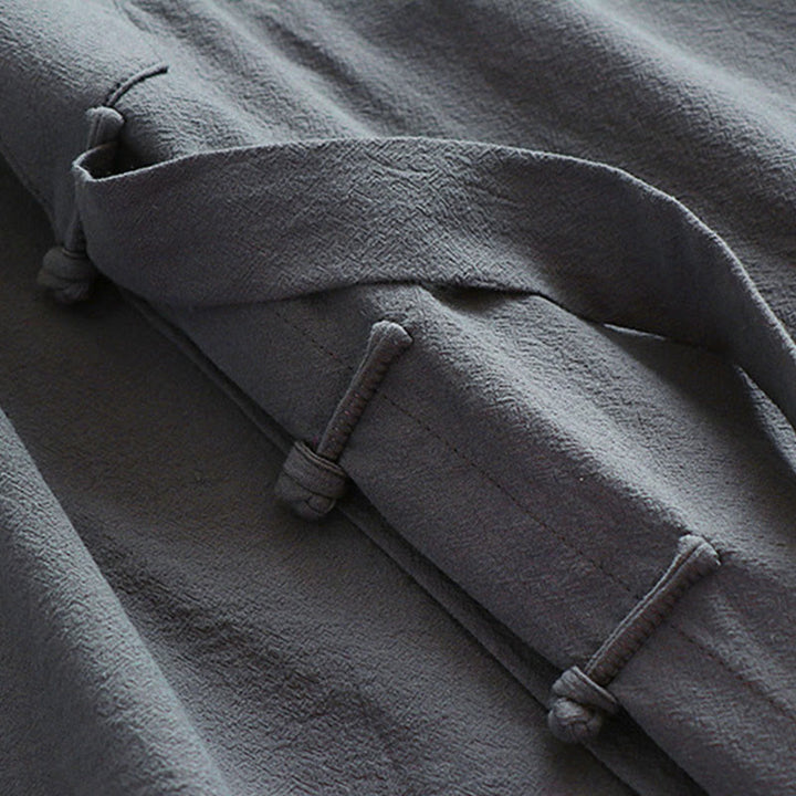 Ensemble de 2 pièces pour homme, style taoïste, manches longues, lacée, kimono sans manches, idéal pour la cérémonie de Qigong, Buddha Stones. - image 12