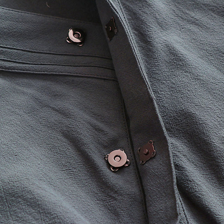 Ensemble de 2 pièces pour homme, style taoïste, manches longues, lacée, kimono sans manches, idéal pour la cérémonie de Qigong, Buddha Stones. - image 11