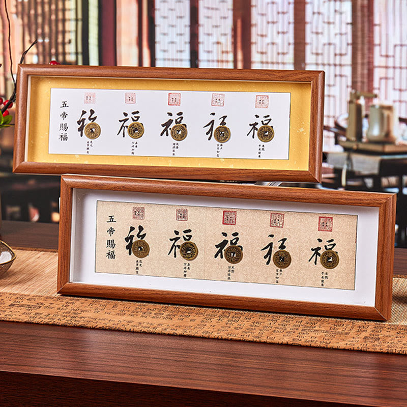 Buddha Stones, personnage Fu, pièces des Cinq Empereurs, cadre photo porte-bonheur, décoration intérieure - image 15