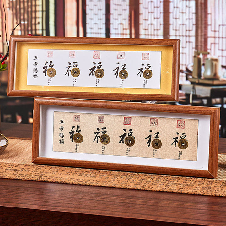 Buddha Stones, personnage Fu, pièces des Cinq Empereurs, cadre photo porte-bonheur, décoration intérieure - image 15