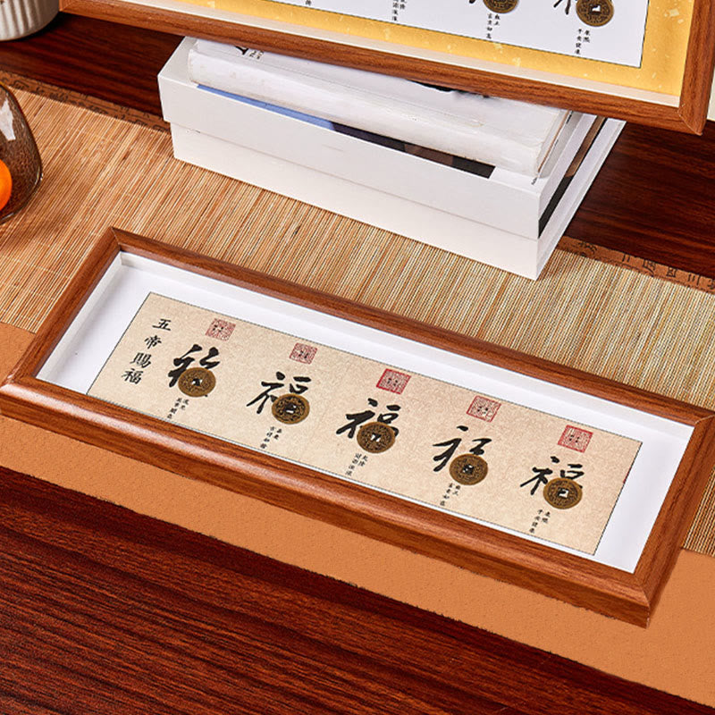 Buddha Stones, personnage Fu, pièces des Cinq Empereurs, cadre photo porte-bonheur, décoration intérieure - image 11