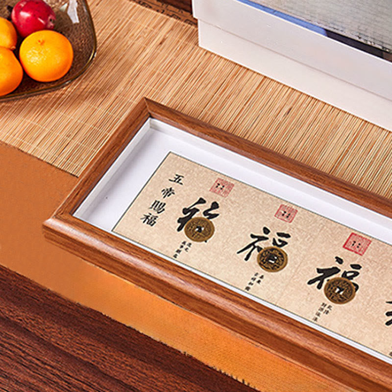 Buddha Stones, personnage Fu, pièces des Cinq Empereurs, cadre photo porte-bonheur, décoration intérieure - image 4