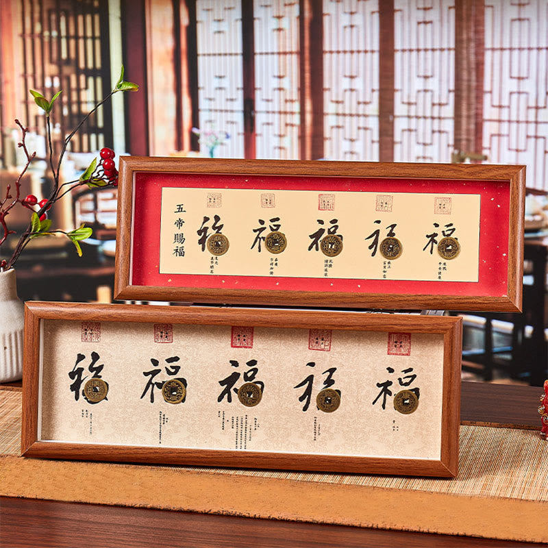Buddha Stones, personnage Fu, pièces des Cinq Empereurs, cadre photo porte-bonheur, décoration intérieure - image 14
