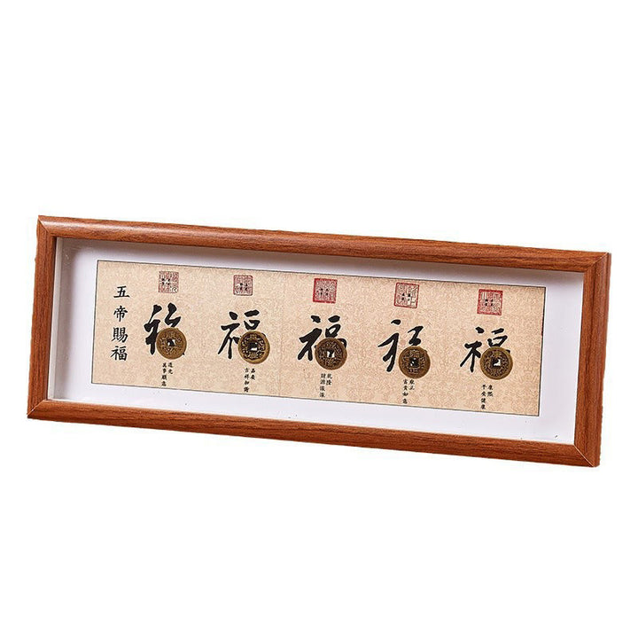Buddha Stones, personnage Fu, pièces des Cinq Empereurs, cadre photo porte-bonheur, décoration intérieure - image 12
