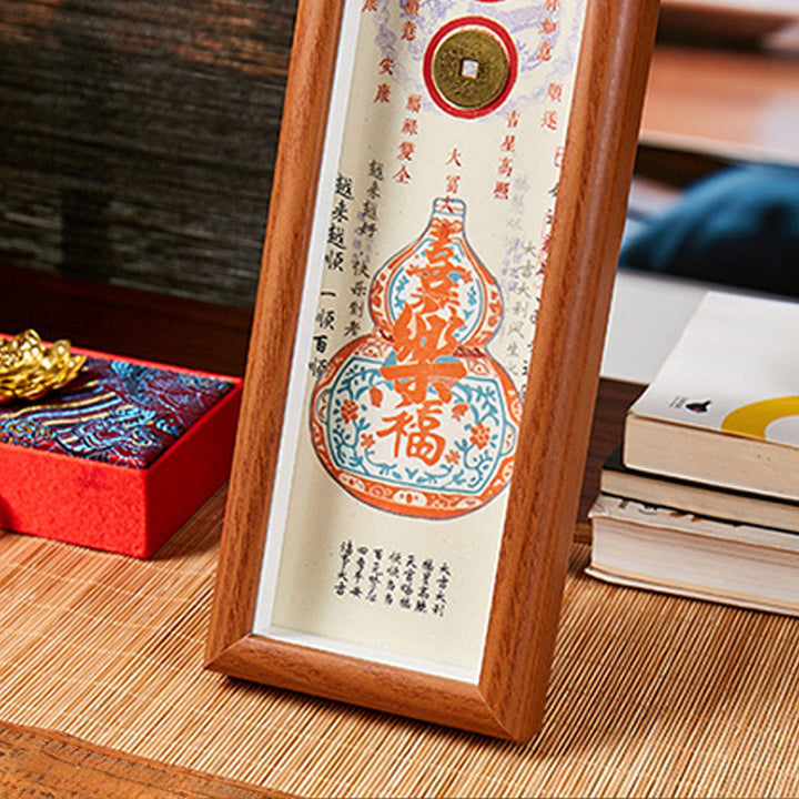 Buddha Stones, personnage Fu, calebasse, pièces de cuivre, cadre photo, ornement, décoration intérieure - image 2