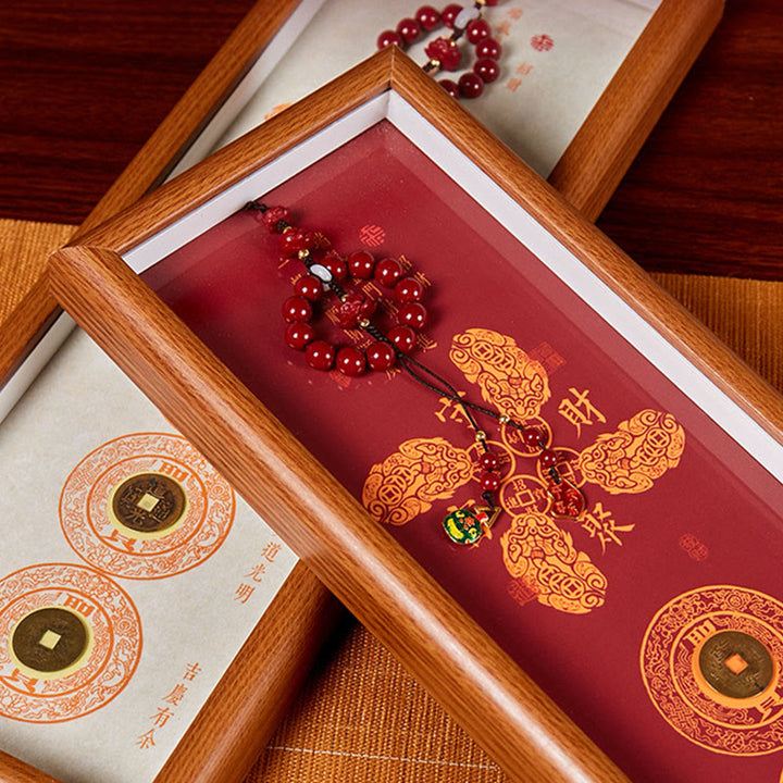 Buddha Stones, pièces de cuivre et cinabre, porte-bonheur, cadre photo décoratif, décoration intérieure - image 10