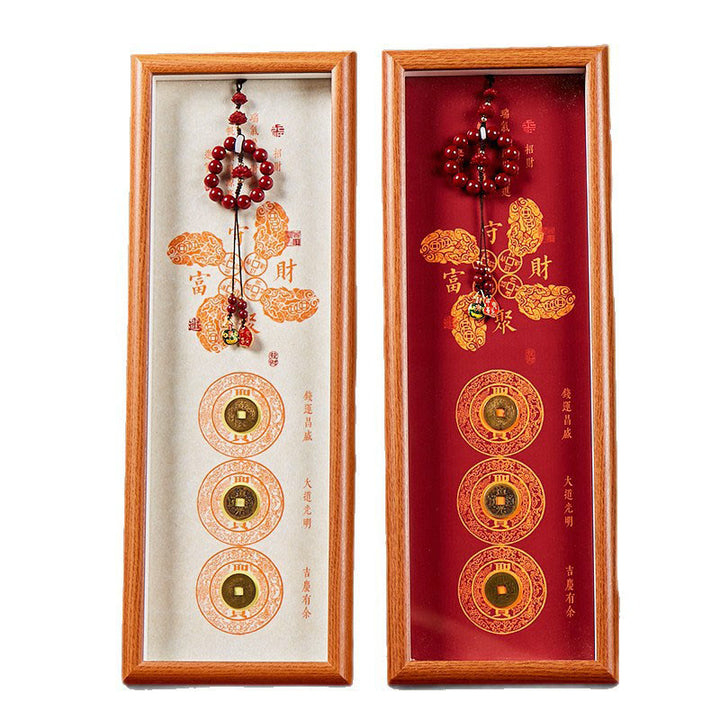 Buddha Stones, pièces de cuivre et cinabre, porte-bonheur, cadre photo décoratif, décoration intérieure - image 7