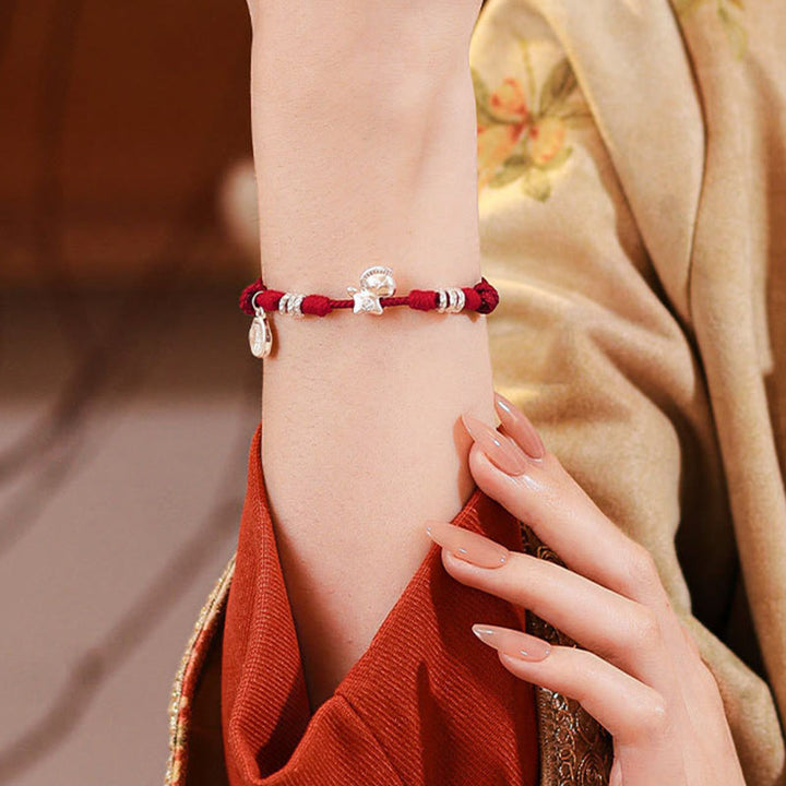 Bracelet en argent sterling 999 Buddha Stones de l'année du Cheval et de la liberté - image 4