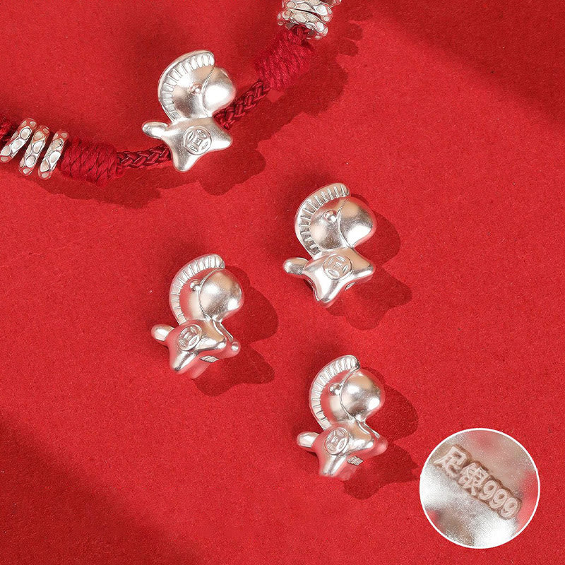 Bracelet en argent sterling 999 Buddha Stones de l'année du Cheval et de la liberté - image 12