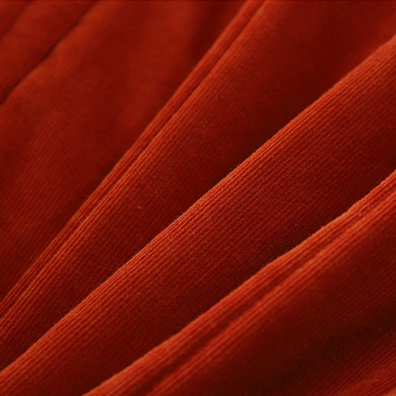 Veste d'hiver pour femme Buddha Stones à boutons grenouille en velours côtelé polyester à manches longues  - image 8