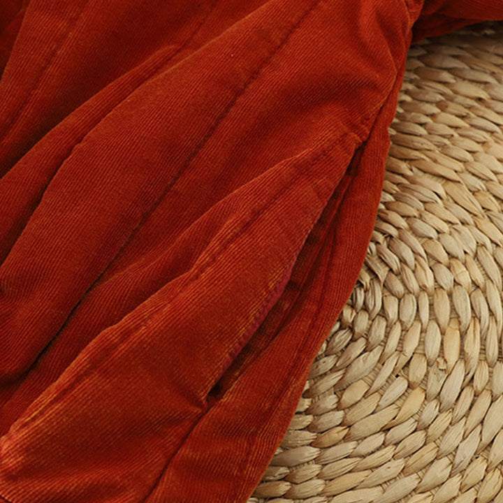 Veste d'hiver pour femme Buddha Stones à boutons grenouille en velours côtelé polyester à manches longues  - image 6