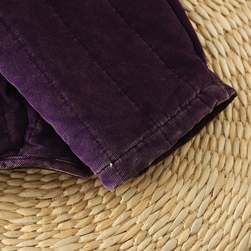 Veste d'hiver pour femme Buddha Stones à boutons grenouille en velours côtelé polyester à manches longues  - image 13