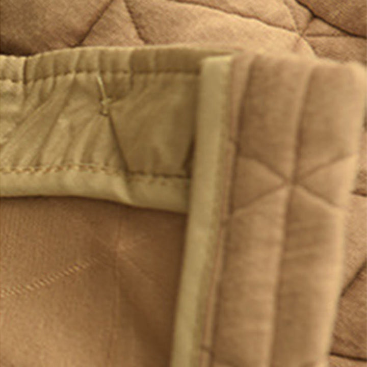 Veste thermique d'hiver pour femme en coton à manches longues et motif losanges Buddha Stones, avec poches - image 13