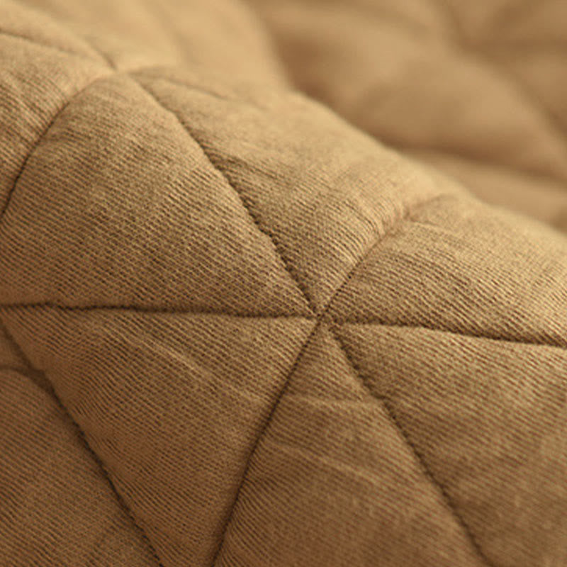 Veste thermique d'hiver pour femme en coton à manches longues et motif losanges Buddha Stones, avec poches - image 15