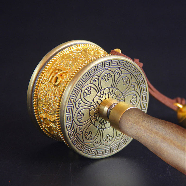 Décoration de roue de prière tibétaine porte-bonheur avec six mots vrais - image 7