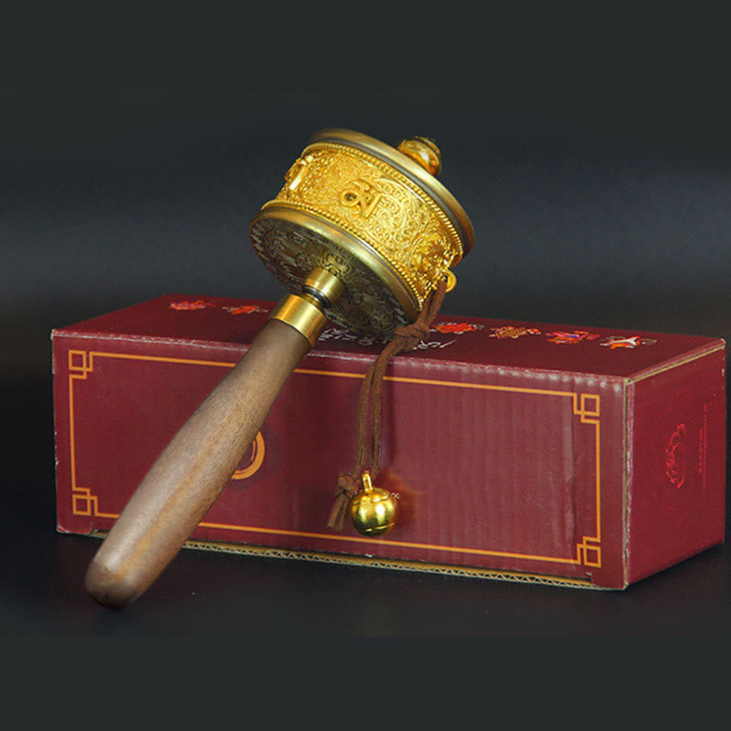 Décoration de roue de prière tibétaine porte-bonheur avec six mots vrais - image 10