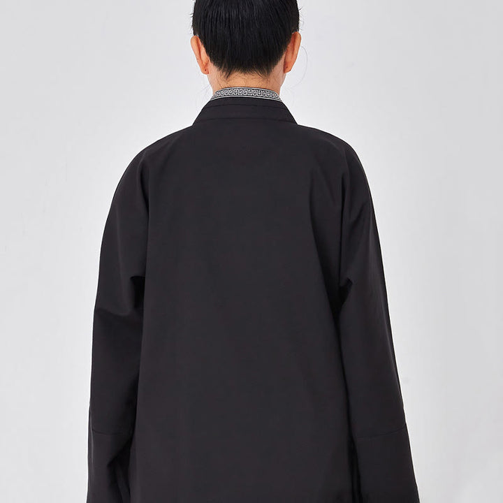 Buddha Stones kimono unisexe en lin uni à manches longues et boutons grenouille, idéal pour les cérémonies de Qigong et les cérémonies de Qigong. - image 12