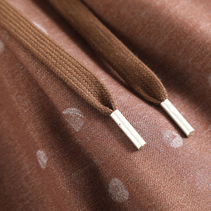 Pantalon large pour femme en polyester à pois blancs, motif Buddha Stones , avec poches - image 10