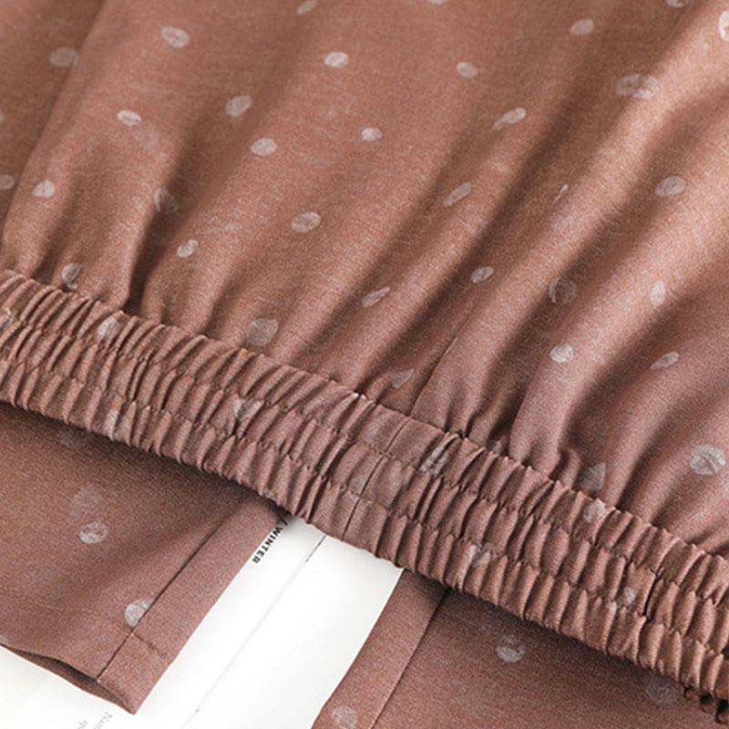 Pantalon large pour femme en polyester à pois blancs, motif Buddha Stones , avec poches - image 7