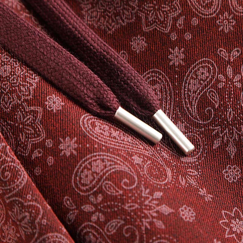 Pantalon large pour femme en polyester à motif floral décontracté Buddha Stones, avec poches - image 7